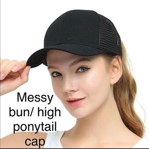 Messy bun cap